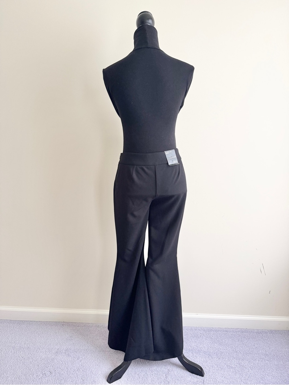 Classic Vintage International Concepts Flare Pants Black Size 6 Petite NWT - Picture 2 of 10